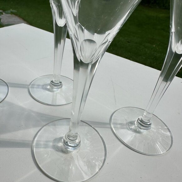 #9158 VINTAGE CUT STEM CHAMPANGE / TULIP SET OF 4 EA NO CHIPS - Picture 9 of 9